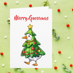 Merry Goosemas Family Photo Holiday Greeting Card