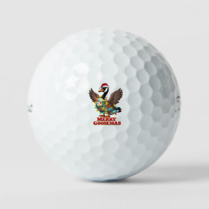 Merry Goosemas Funny Christmas Goose Xmas  Golf Balls