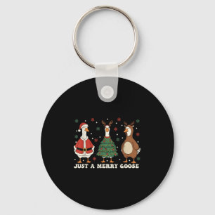 Merry Goosemas Santa Christmas Matching Family Chr Key Ring