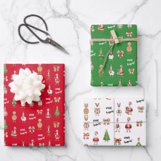 Merry Goosman Christmas Goose Wrapping Paper Sheet