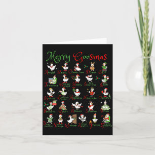 Merry Goosmas Christmas Silly Goose A To Z Cute De Card
