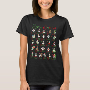 Merry Goosmas Christmas Silly Goose A To Z Cute De T-Shirt