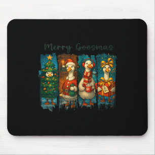 Merry Goosmas - Just A Jolly Goose - Christmas Goo Mouse Mat