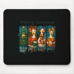 Merry Goosmas - Just A Jolly Goose - Christmas Goo Mouse Mat