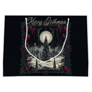 Merry Gothmas Christmas Large Gift Bag