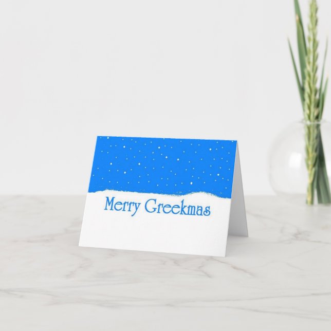 Merry Greekmas - Greek Christmas Card (Front)