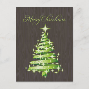 Merry Green Christmas Postcard