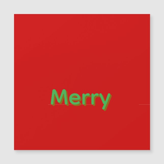 Merry Green Name on Red (Front)