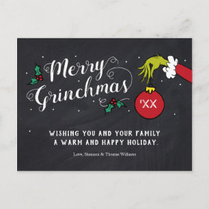 Merry Grinchmas Grinch Holiday Postcard