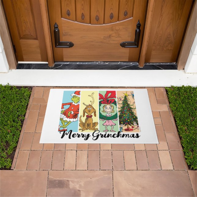 Merry Grinchmas Holiday Collage Doormat (Outdoor)