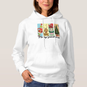 Merry Grinchmas Holiday Collage Hoodie