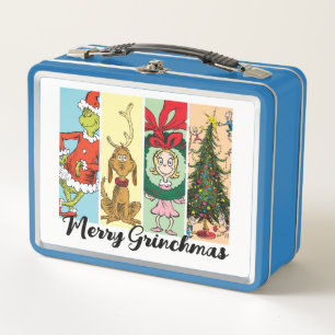 Merry Grinchmas Holiday Collage Metal Lunch Box