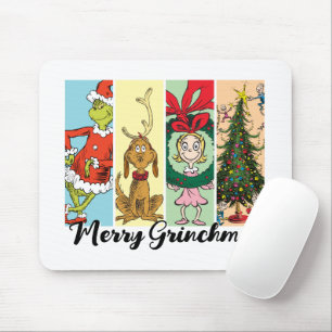 Merry Grinchmas Holiday Collage Mouse Mat