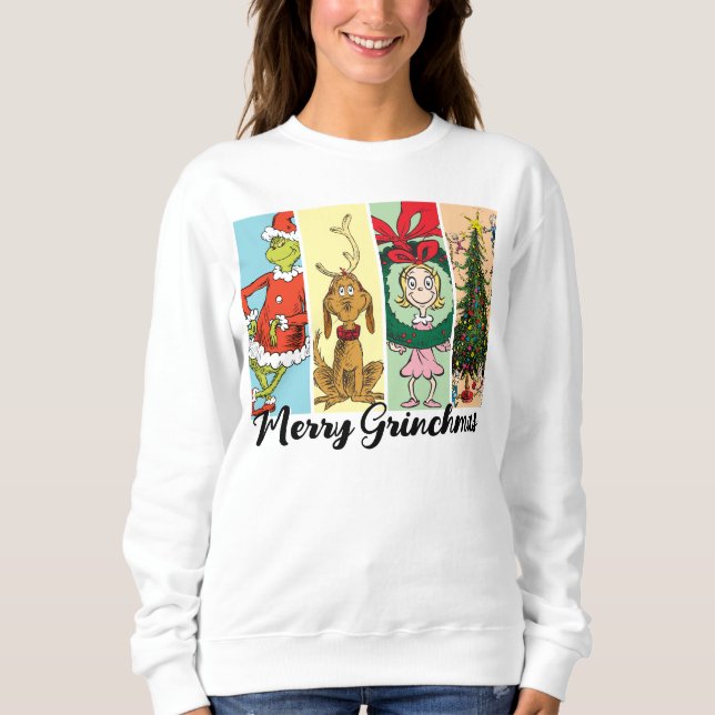 Merry Grinchmas Holiday Collage Sweatshirt (Front)