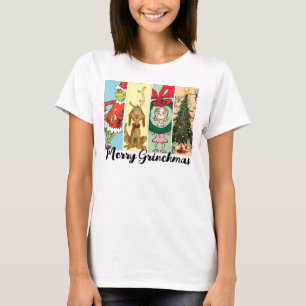 Merry Grinchmas Holiday Collage T-Shirt