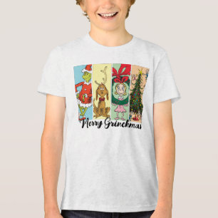 Merry Grinchmas Holiday Collage Tri-Blend Shirt