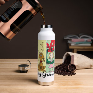 Merry Grinchmas Holiday Collage Water Bottle