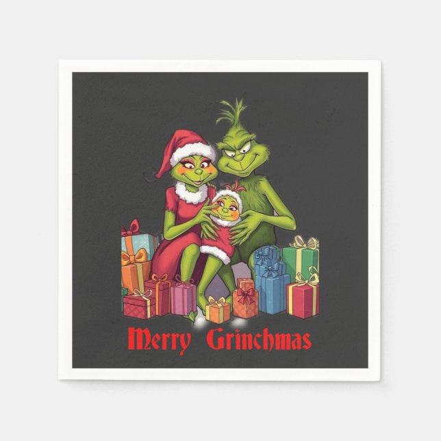 Merry Grinchmas Napkin (Front)
