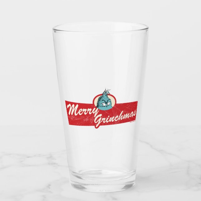 Merry Grinchmas Quote The Grinch Glass (Front)