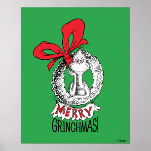 Merry Grinchmas Wreath Poster