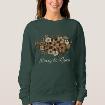 Merry & Groovy Vintage Christmas Floral Sweatshirt