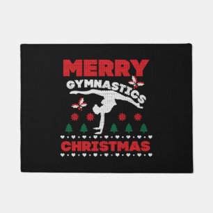 Merry Gymnastics Christmas Ugly T-Shirt Doormat