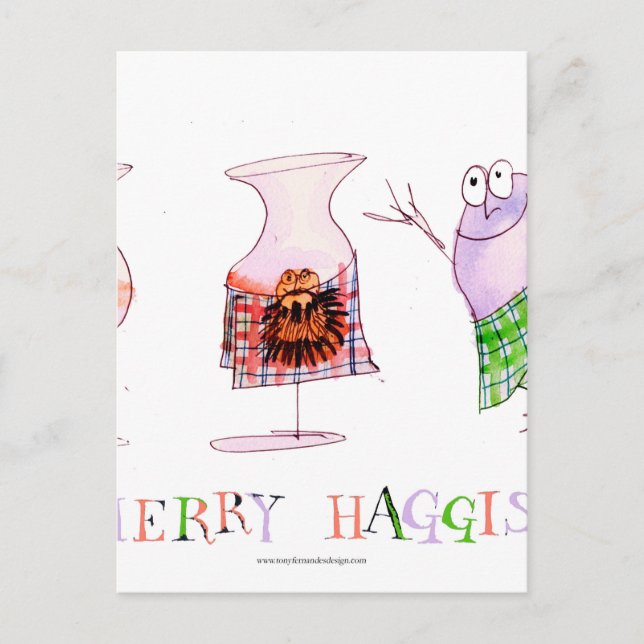 merry haggis holiday postcard (Front)