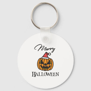 Merry Halloween, Halloween Christmas, Humor Hallow Key Ring