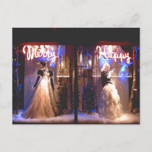 Merry Happy Fashion Gowns Holiday WIndows NYC