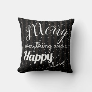 Merry Happy - Square Throw Pillow