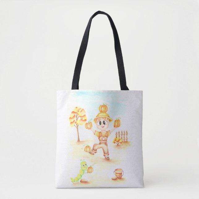Merry harvest little ginger boy tote bag (Front)