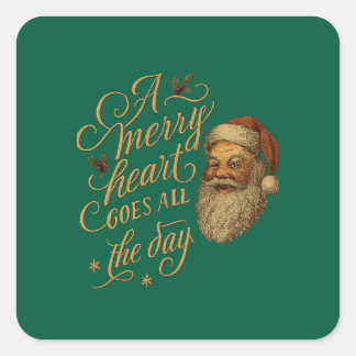 Merry Heart Square Sticker