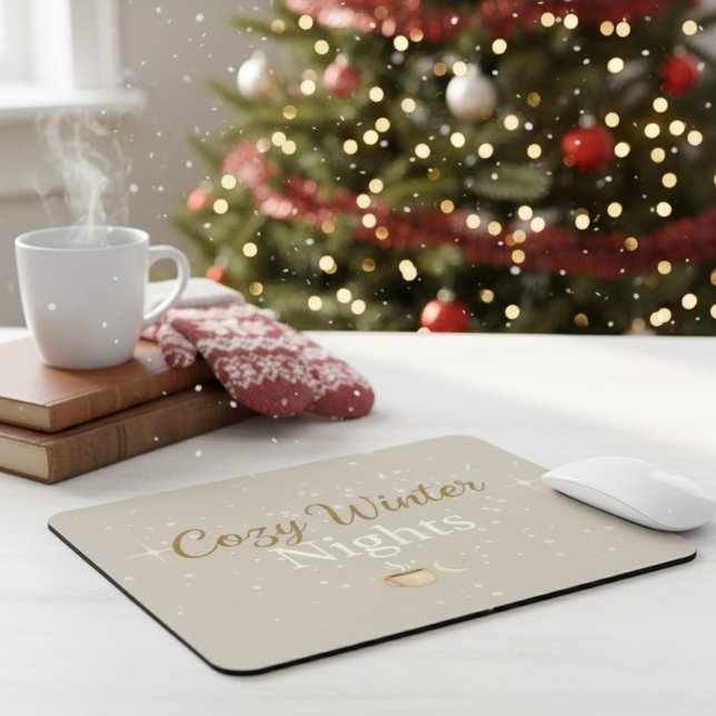 Merry Hearth: Cozy Winter Nights Minimalist Mousep Mouse Mat (Creator Uploaded)