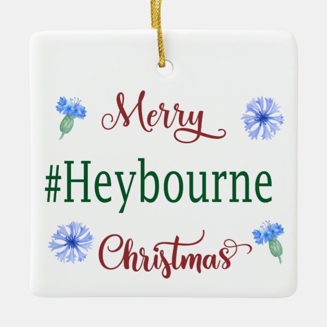 Merry Heybourne Christmas Ornament (Front)