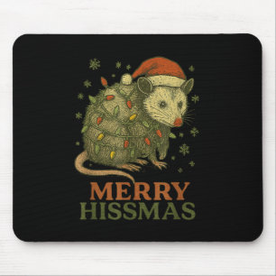 Merry Hissmas Ssum Santa Hat Xmas Light Men Women Mouse Mat