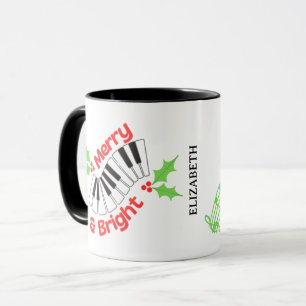Merry Ho Ho Ho Pianist  Musician Christmas  Mug
