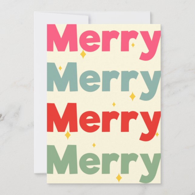 Merry Holiday Season Flat Card (Front)