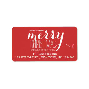 Merry Holiday Wishes   Holiday Address Label