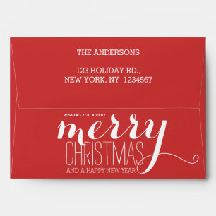 Merry Holiday Wishes   Holiday Envelope
