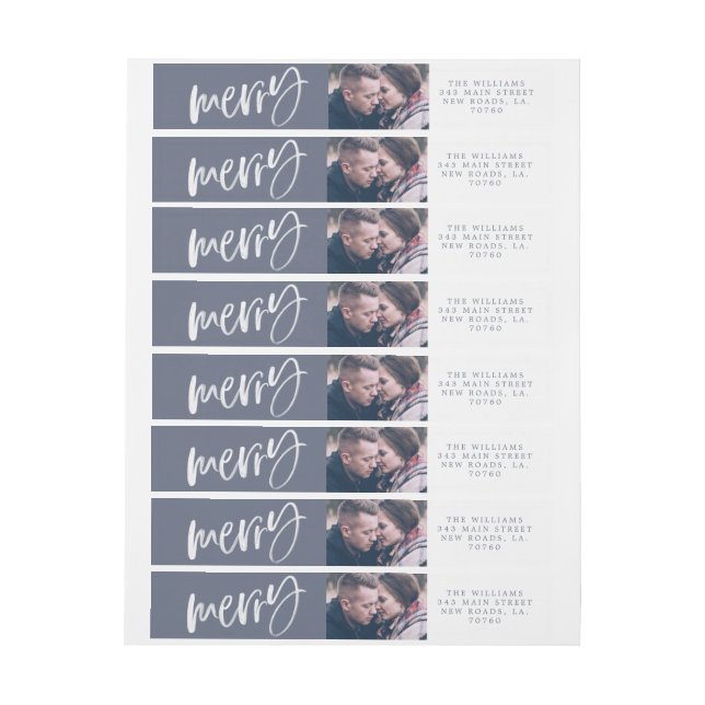 Merry Holiday Wrap Envelope Labels (Sheet)