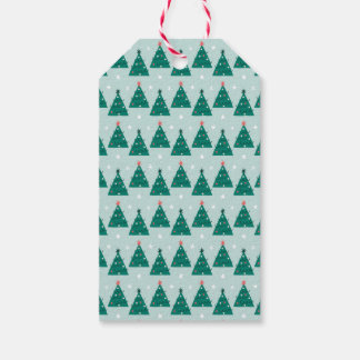 Merry Holly Days Christmas Trees Gift Tags