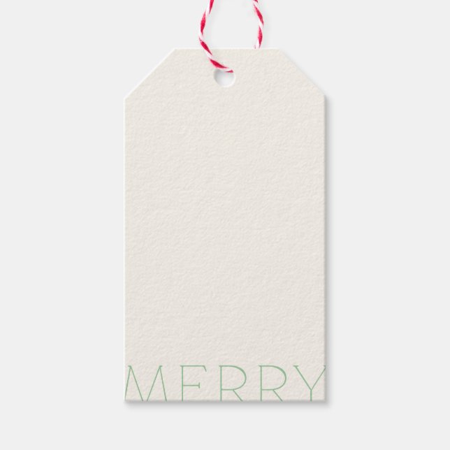 Merry Holly Days (Green) Gift Tags (Front)