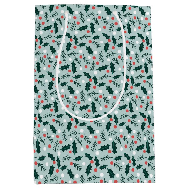 Merry Holly Days Medium Gift Bag (Front)