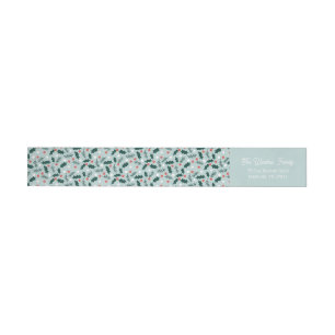 Merry Holly Days Wrap Around Return Address Label