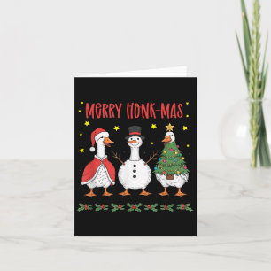 Merry Honk-mas Funny Goose Christmas Humor Card