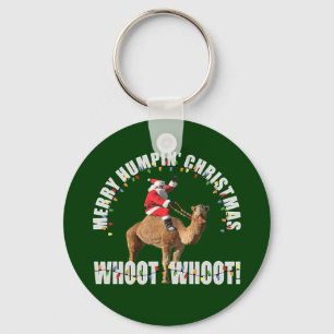 Merry Humpin' Christmas Santa & Camel Key Ring