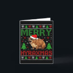 Merry Hyraxmas Vintage Hyrax Ugly Christmas Sweate Card<br><div class="desc">Merry Hyraxmas Vintage Hyrax Ugly Christmas Sweater</div>