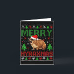 Merry Hyraxmas Vintage Hyrax Ugly Christmas Sweate Card<br><div class="desc">Merry Hyraxmas Vintage Hyrax Ugly Christmas Sweater</div>