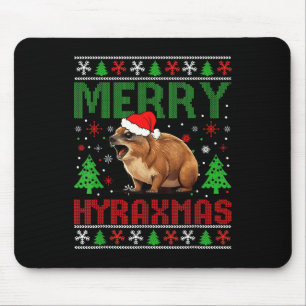Merry Hyraxmas Vintage Hyrax Ugly Christmas Sweate Mouse Mat
