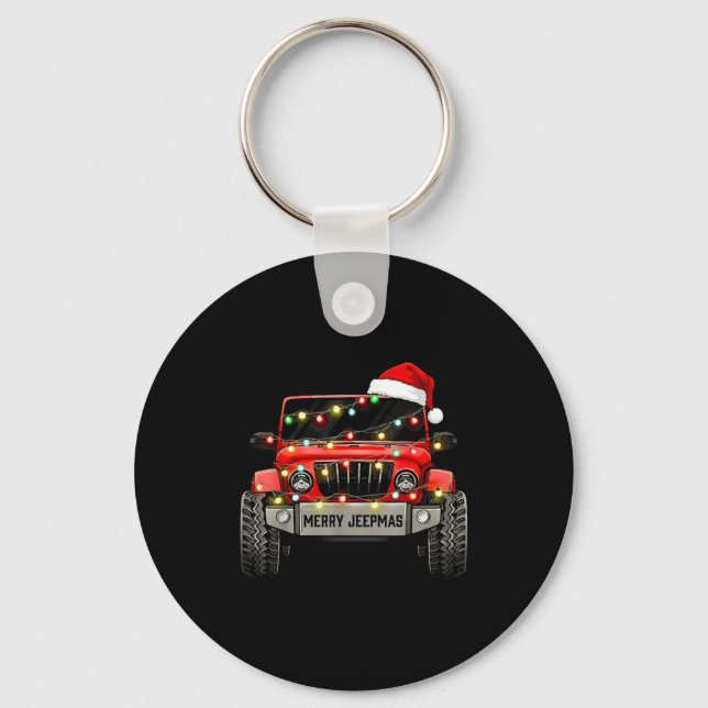 Merry Jeepmas Christmas Xmas Santa Reindeer Men Bo Key Ring (Front)